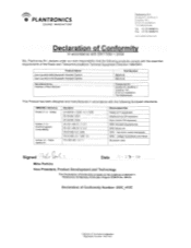 Plantronics Savi Go Document-Conformity