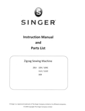 Singer 20U-109 Instruction Manual