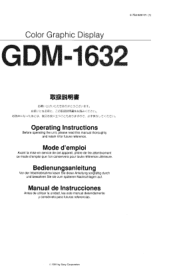 Sony GDM-1632 Users Guide
