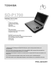 Toshiba SD-P1700 Brochure