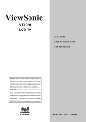 ViewSonic VT1930 VT1930 User Guide M Region (English)