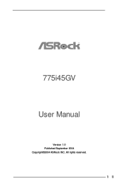 ASRock 775i45GV User Manual