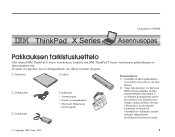 Lenovo ThinkPad X30 Finnish - Setup Guide for ThinkPad X30
