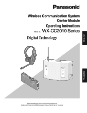 Panasonic WXCC2010 WXCC2010 User Guide
