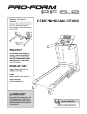 ProForm 5.2 Treadmill German Manual