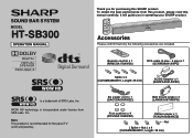 Sharp SB300 HT-SB300 Operation Manual