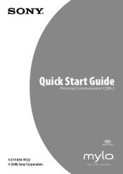 Sony COM-2BLACK Quick Start Guide