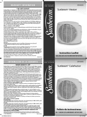 Sunbeam SFH090-UM User Manual