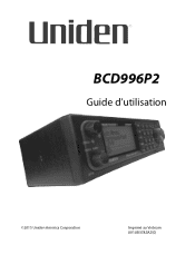 Uniden BCD996P2 French Manual