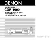 Denon CDR-1000 Owners Manual