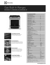 Electrolux EI30GS55LW Product Specifications Sheet (English)