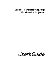 Epson PowerLite 81p User Manual
