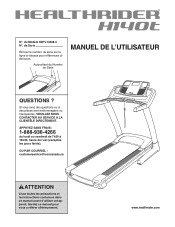 HealthRider Club Series H140t Treadmill Canadian French Manual