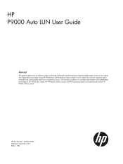 HP XP P9500 HP P9000 Auto LUN User Guide (AV400-96385, October 2011)