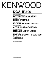Kenwood KCA-iP500 Instruction Manual