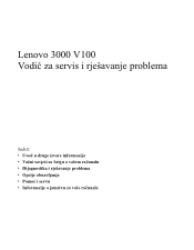Lenovo V100 (Croatian) Service and Troubleshooting Guide