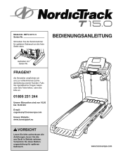 NordicTrack T15.0 Treadmill German Manual