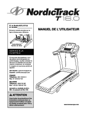 NordicTrack T16.0 Treadmill French Manual