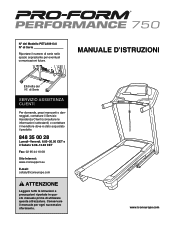 ProForm Performance 750 Treadmill Italian Manual