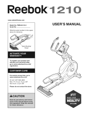 Reebok 1210 Elliptical English Manual