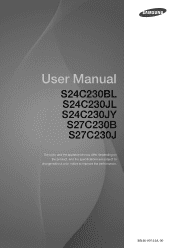 Samsung S27C230B User Manual Ver.1.0 (English)