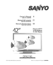 Sanyo DP42740 Owners Manual