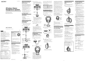 Sony MDR-RF975RK Instruction Manual