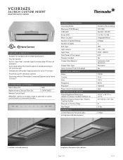 Thermador VCI3B36ZS Product Spec Sheet