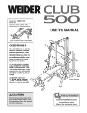Weider Club 500 Bench English Manual