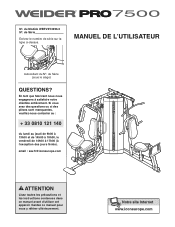 Weider Pro 7500 French Manual