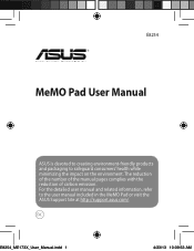 Asus MeMO Pad 7 User Manual
