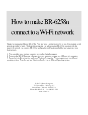 Edimax BR-6258n Wi-Fi Instructions