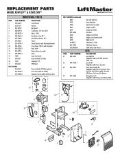 LiftMaster RSL12V RSL12V Replacement Parts Manual
