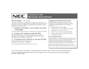NEC 870 Quick Start Guide