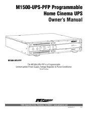 Panamax M1500-UPS Owners Manual