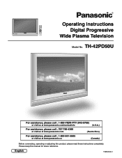 Panasonic TH42PD50 TH42PD50 User Guide