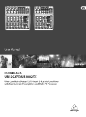 Behringer UB1002FX Manual
