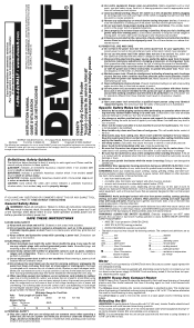 Dewalt D26670 Instruction Manual
