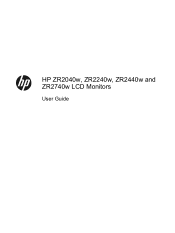 HP ZR2240w User Guide