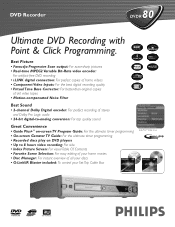 Philips DVDR80 Leaflet