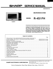 Sharp R-4S1FH Service Manual