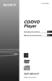 Sony DVP-SR101P/B Operating Instructions