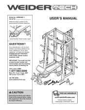 Weider Tech 8.5 Bench English Manual