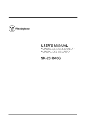 Westinghouse SK-26H640G User Manual