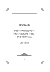 ASRock P43R1600Twins User Manual