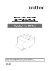 Brother International HL-3400CN Service Manual