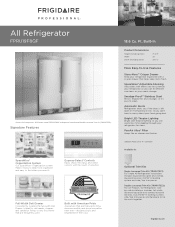 Frigidaire FPRU19F8QF Product Specifications Sheet