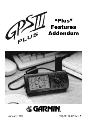 Garmin GPS III Plus 'Plus' Features Addendum   