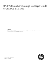 HP 3PAR StoreServ 7450 2-node HP 3PAR StoreServ Storage Concepts Guide (OS 3.1.2 MU2) (QR482-96384, June 2013)