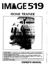 Image Fitness 519 Home Trainer English Manual